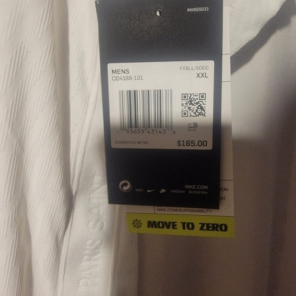 Nike Size 2XL PSG Paris Saint-Germain Vaporknit Match Away 2020/2021 CD4188-101 - Picture 2 of 6